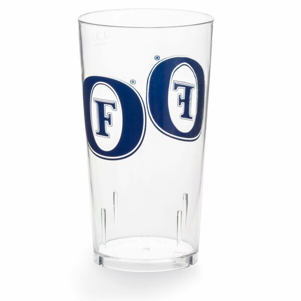 Becher mit Werbeaufdruck, F