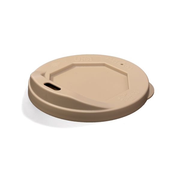 AKU Deckel mit Trinkffnung fr To Go Becher aus Kunststoff, Mehrweg, cappuccino