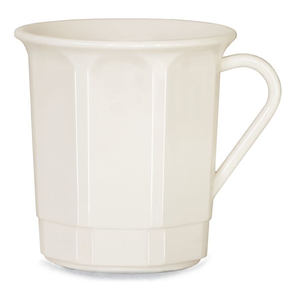 AKU PP-Kaffeebecher mit Henkel aus Kunststoff, 300 ml/0,30 l, Mehrweg, cremewei