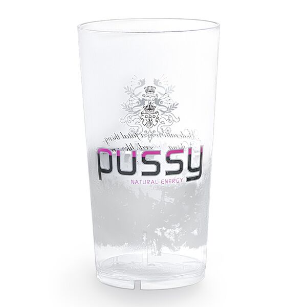 Mehrwegbecher - Druckbeispiel: Pussy